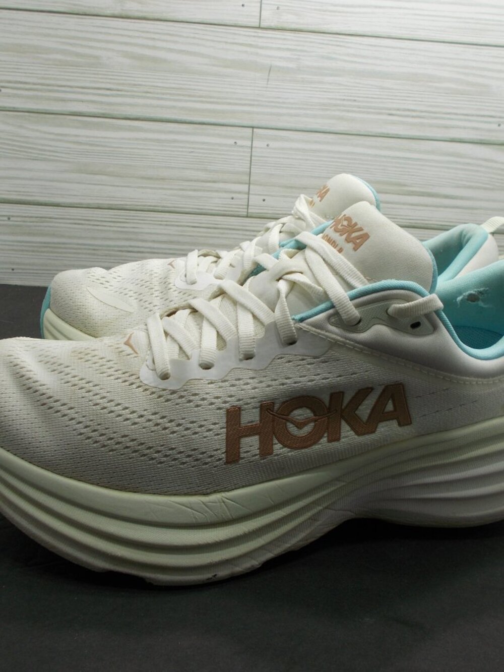 Hoka One One Bondi 8 Frost Gold Running Shoes Women's 9.5